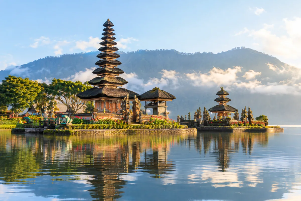 Indonesia destination landscape, illustrative travel image